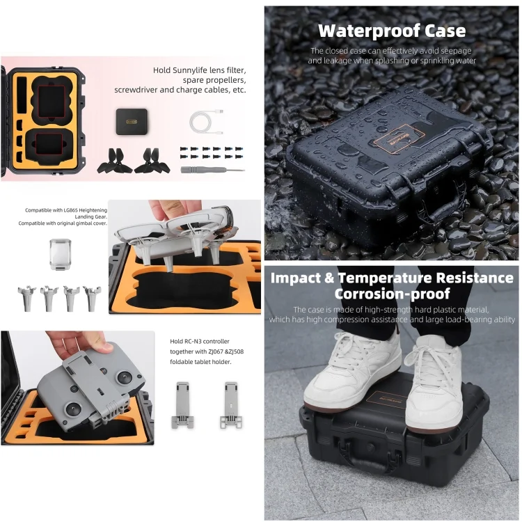 DOP2898B_3.webp For DJI Neo Sunnylife Safety Carrying Case Waterproof Shock-proof Hard Travel Case - Image 4