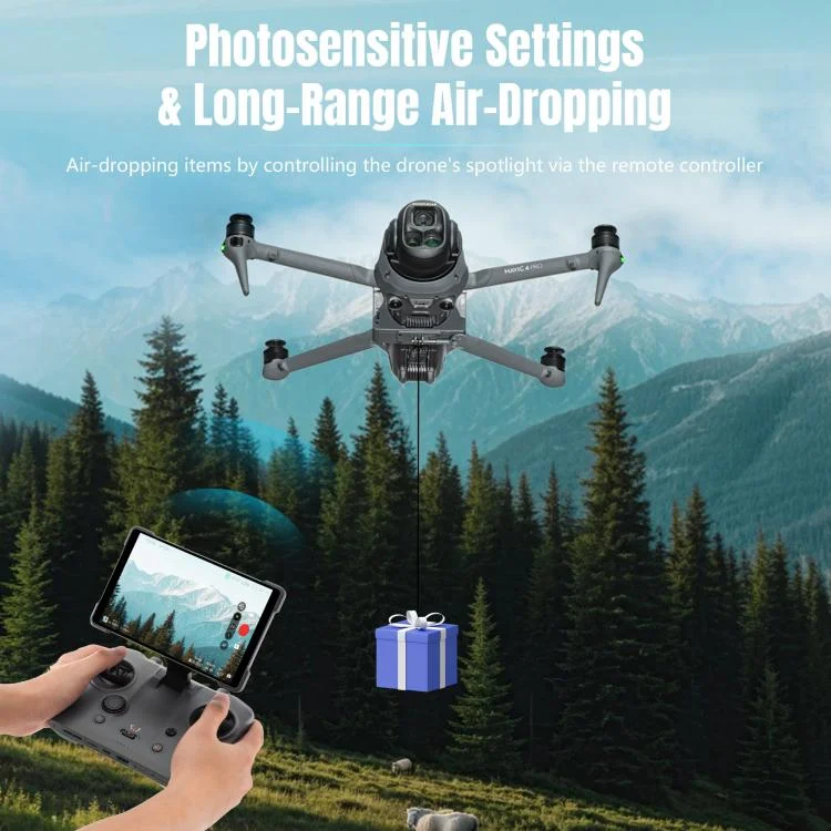 DOP2975B_5.webp For DJI Mavic 4 Pro STARTRC Air-Dropping System Thrower Parabolic with Expansion Bracket - Image 6