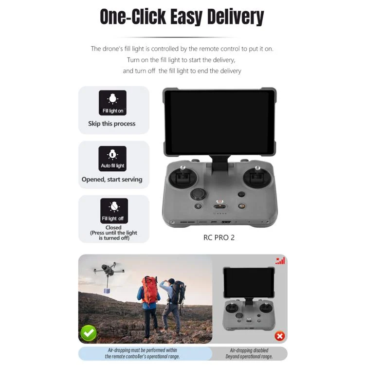 DOP2975B_9.webp For DJI Mavic 4 Pro STARTRC Air-Dropping System Thrower Parabolic with Expansion Bracket - Image 10