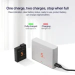 For DJI Osmo Action 5 Pro / 4 / 3 Battery Charger Box Dual-Slot Batteries Charger - Image 3