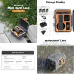 For DJI Osmo 360 Sunnylife Mini Travel Box Waterproof Carrying Box Shock-proof Hard Shell - Image 3