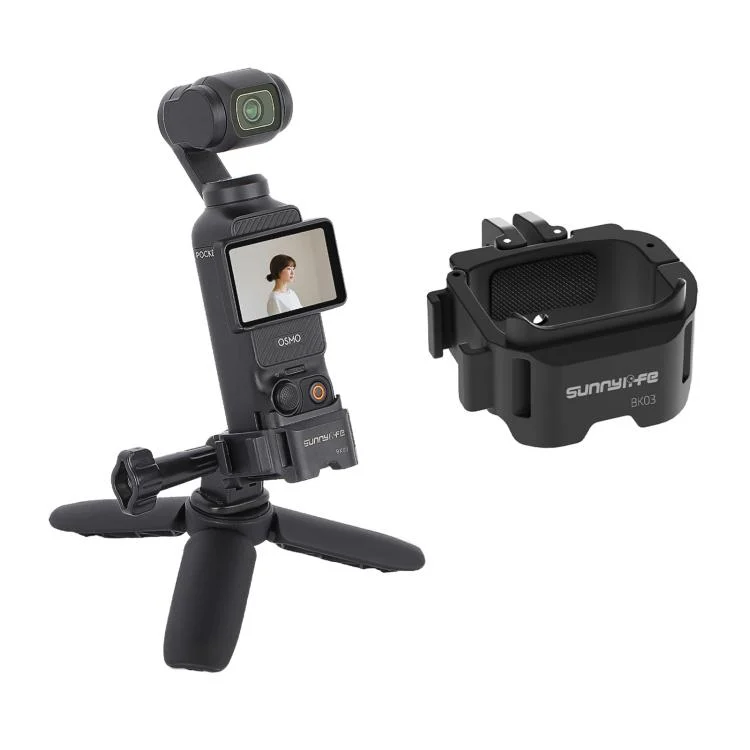 For DJI OSMO Pocket 3 Sunnylife Quick Release Adapter Mount Frame Two-Way Adapter Expansion Selfie Stick Tripod Adapter