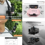 For DJI OSMO Pocket 3 Sunnylife Quick Release Adapter Mount Frame Two-Way Adapter Expansion Selfie Stick Tripod Adapter - Image 2