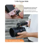 For DJI OSMO Pocket 3 Sunnylife Quick Release Adapter Mount Frame Two-Way Adapter Expansion Selfie Stick Tripod Adapter - Image 3