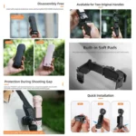 For DJI OSMO Pocket 3 Sunnylife Quick Release Adapter Mount Frame Two-Way Adapter Expansion Selfie Stick Tripod Adapter - Image 5