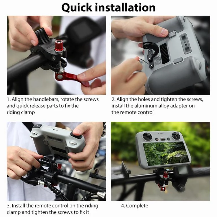 DOP4572B_6.webp For DJI RC2 Sunnylife Remote Control Shooting Camera Bicycle Clip Mount - Image 7