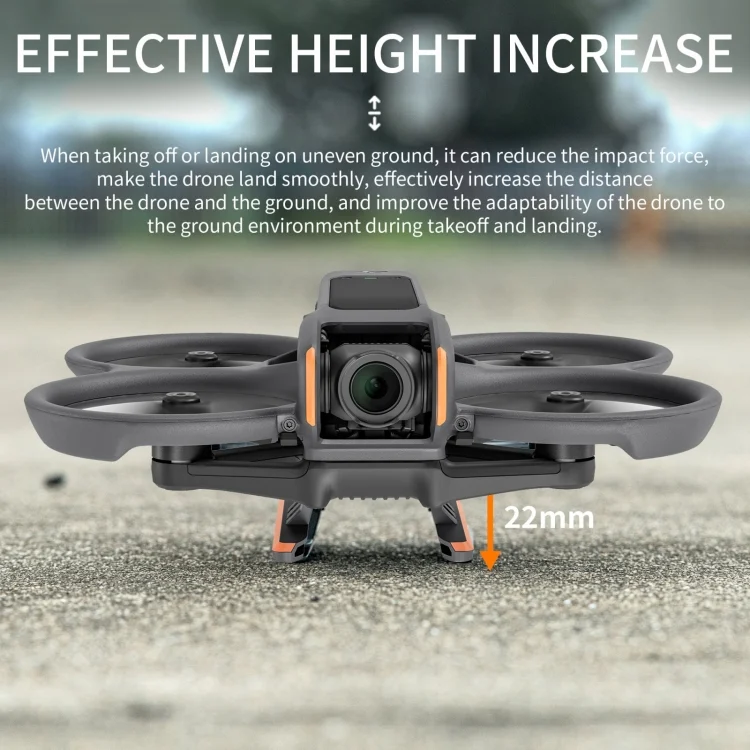 DOP5472_3.webp For DJI Avata 2 STARTRC Quick Release Folding Landing Gear Training Rack (Orange) - Image 4