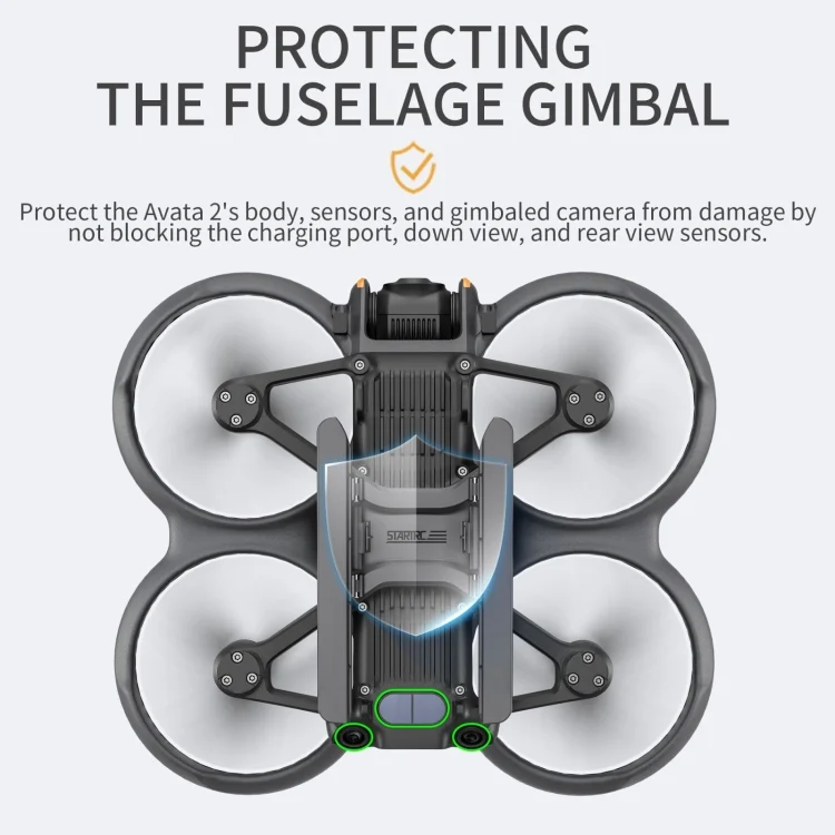 DOP5472_5.webp For DJI Avata 2 STARTRC Quick Release Folding Landing Gear Training Rack (Orange) - Image 6