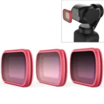 3 PCS PGYTECH P-18C-015 Gradient Dimming Suit Profession Diving Color Lens Filter for DJI Osmo Pocket
