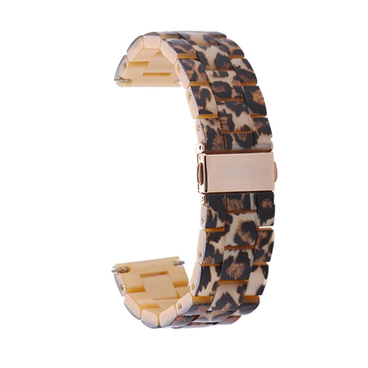 EDA00032.webp Leopard Pattern Gold Buckle Simple Fashion Resin Watch Band for 20mm Connection Smart Watch - Image 1