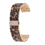 Leopard Pattern Gold Buckle Simple Fashion Resin Watch Band for 20mm Connection Smart Watch - Image 2