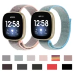 For Fitbit Versa 3 Nylon Loop Replacement Strap Watchband - Image 2