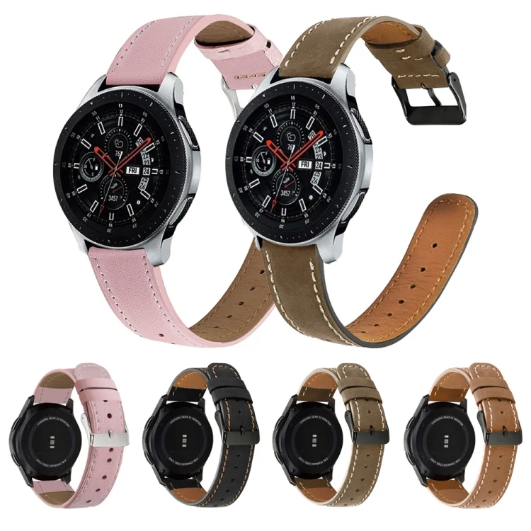 EDA001003801_B2.webp For Samsung Galaxy Watch Active / Active 2 40mm / Active 2 44mm Round Tail Genuine Leather Replacement Strap Watchband - Image 3