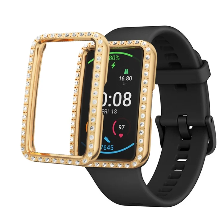 EDA001023001_B2.webp For Huawei Watch Fit Single Row Diamond PC Protective Case Cover - Image 3