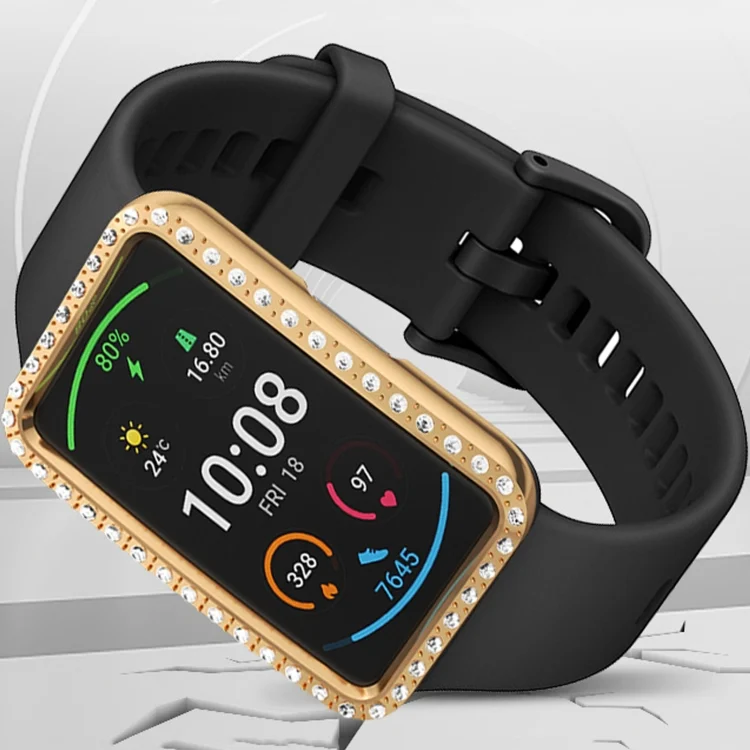 EDA001023001_B3.webp For Huawei Watch Fit Single Row Diamond PC Protective Case Cover - Image 4
