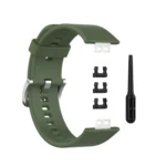 For Huawei Watch Fit Silicone Replacement Wrist Strap Watchband with Stainless Steel Buckle