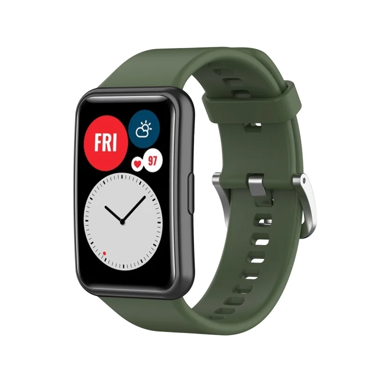 EDA001023101A_3.webp For Huawei Watch Fit Silicone Replacement Wrist Strap Watchband with Stainless Steel Buckle - Image 10