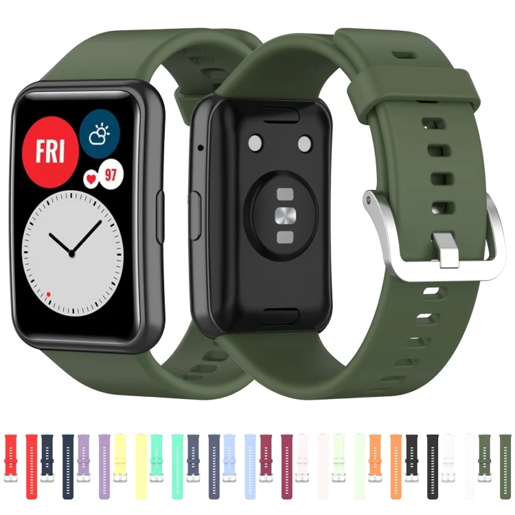 EDA001023101_B6.webp For Huawei Watch Fit Silicone Replacement Wrist Strap Watchband with Stainless Steel Buckle - Image 7
