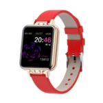 ZL13 1.22 inch Color Screen IP67 Waterproof Smart Watch, Support Sleep Monitor / Heart Rate Monitor / Menstrual Cycle Reminder, Style: Red Leather Strap