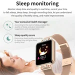 ZL13 1.22 inch Color Screen IP67 Waterproof Smart Watch, Support Sleep Monitor / Heart Rate Monitor / Menstrual Cycle Reminder, Style: Red Leather Strap - Image 12
