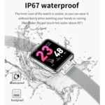 ZL13 1.22 inch Color Screen IP67 Waterproof Smart Watch, Support Sleep Monitor / Heart Rate Monitor / Menstrual Cycle Reminder, Style: Red Leather Strap - Image 14