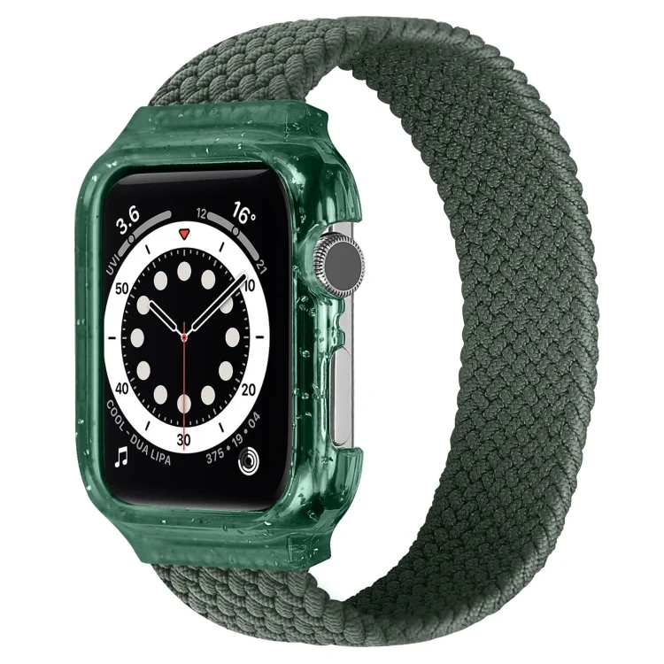 Weave Replacement Wrist Strap Watchbands with Frame For Apple Watch Series 6 & SE & 5 & 4 44mm / 3 & 2 & 1 42mm, 128mm, 135mm, 140mm
