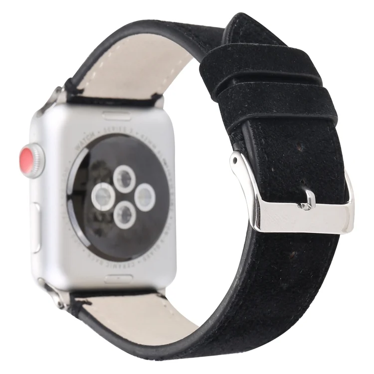 Frosted Genuine Leather Watchband For Apple Watch Series 6 & SE & 5 & 4 40mm / 3 & 2 & 1 38mm, For Apple Watch Series 7 41mm / 6 & SE & 5 & 4 40mm / 3 & 2 & 1 38mm