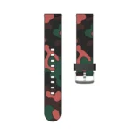 Camouflage Silicone Replacement Wrist Strap Watchband with Silver Buckle - Image 4