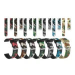 Camouflage Silicone Replacement Wrist Strap Watchband with Silver Buckle - Image 2