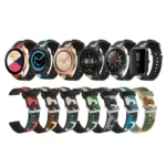 Camouflage Silicone Replacement Wrist Strap Watchband with Silver Buckle - Image 3