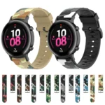Camouflage Silicone Replacement Wrist Strap Watchband with Silver Buckle - Image 2