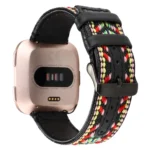 For Fitbit Versa Ethnic Style Genuine Leather Strap - Image 3