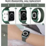 Weave Replacement Wrist Strap Watchbands with Frame For Apple Watch Series 6 & SE & 5 & 4 40mm / 3 & 2 & 1 38mm, 145mm, 150mm, 155mm - Image 6