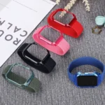 Weave Replacement Wrist Strap Watchbands with Frame For Apple Watch Series 6 & SE & 5 & 4 40mm / 3 & 2 & 1 38mm, 145mm, 150mm, 155mm - Image 8