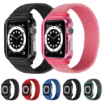 Weave Replacement Wrist Strap Watchbands with Frame For Apple Watch Series 6 & SE & 5 & 4 40mm / 3 & 2 & 1 38mm, 145mm, 150mm, 155mm - Image 2