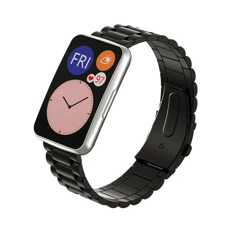 EDA001173801A_1.webp For Huawei Watch Fit Three-beads Metal Replacement Strap Watchband - Image 3