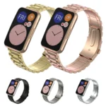For Huawei Watch Fit Three-beads Metal Replacement Strap Watchband - Image 2