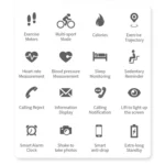 K16 1.14 inch TFT Color Screen IP68 Waterproof Smart Watch, Support Bluetooth Music / Sleep Monitoring / Heart Rate Monitoring - Image 3