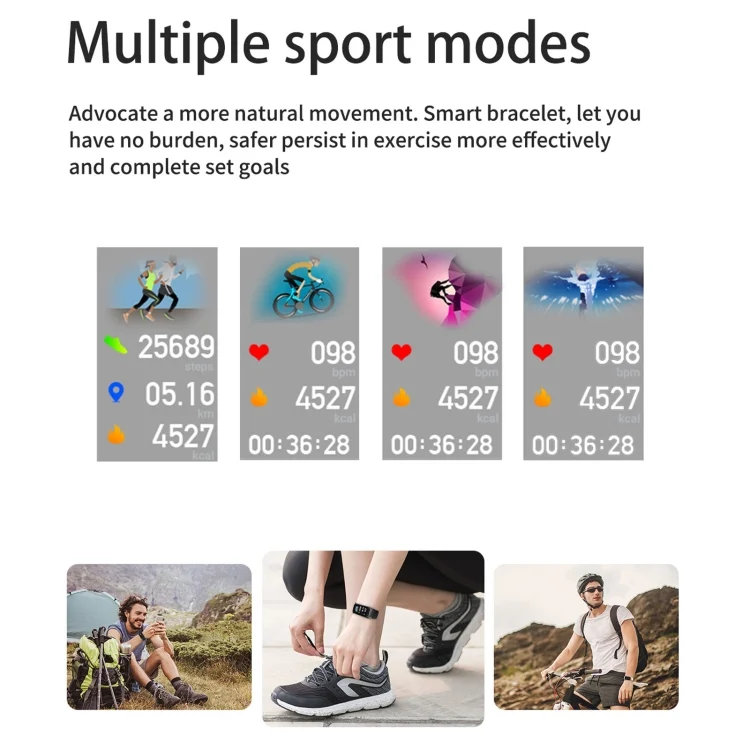 EDA001254901_B13.webp X4 1.14 inch HD Screen Bluetooth Earphone Smart Bracelet, Support Sleep Monitoring / Body Temperature Monitoring / Heart Rate Monitoring - Image 14