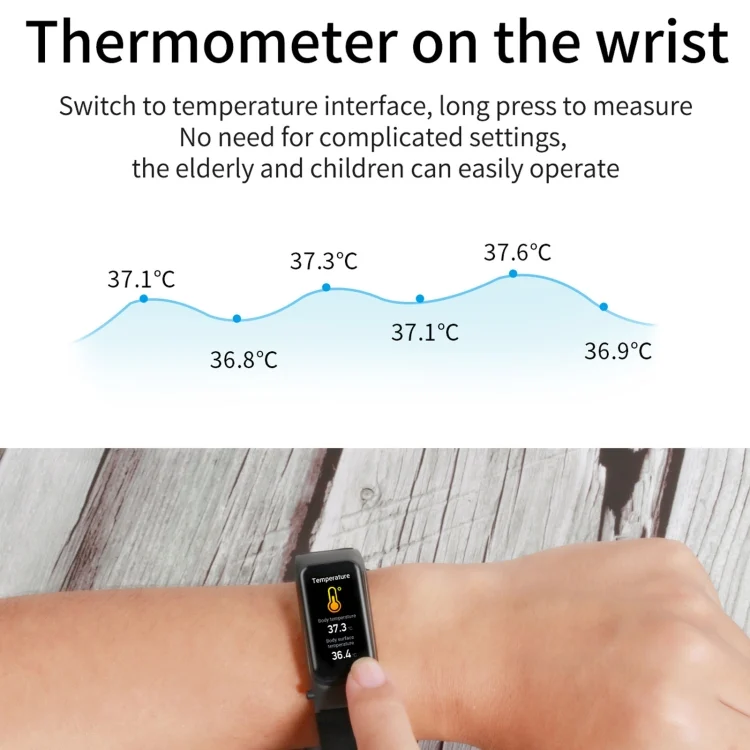 EDA001254901_B6.webp X4 1.14 inch HD Screen Bluetooth Earphone Smart Bracelet, Support Sleep Monitoring / Body Temperature Monitoring / Heart Rate Monitoring - Image 7