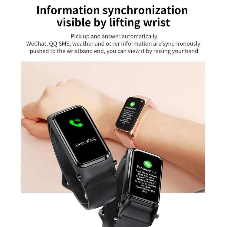 EDA001254901_B9.webp X4 1.14 inch HD Screen Bluetooth Earphone Smart Bracelet, Support Sleep Monitoring / Body Temperature Monitoring / Heart Rate Monitoring - Image 10