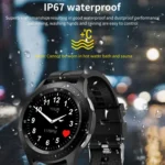 W68 1.54 inch Touch Screen IP67 Waterproof Smart Bracelet, Support Blood Oxygen Monitoring / Bluetooth Call / Heart Rate Monitoring, Style: Steel Strap - Image 10