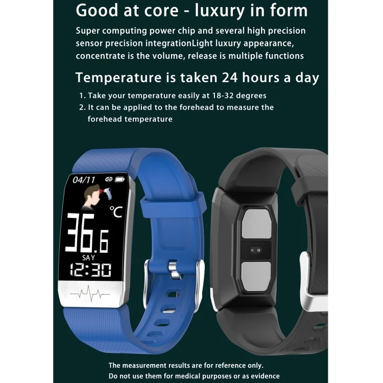 EDA001270301_B3.webp T1S 1.14 inch Screen IP67 Waterproof Smart Bracelet, Support Blood Oxygen Monitoring / Body Temperature Monitoring / Heart Rate Monitoring - Image 4