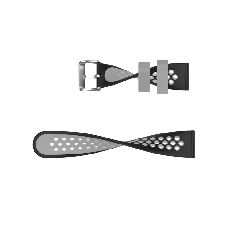 EDA001310801_B3.webp For Huawei Watch Fit 18mm Clasp Style Silicone Two-color Replacement Strap Watchband - Image 4