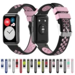 For Huawei Watch Fit 18mm Clasp Style Silicone Two-color Replacement Strap Watchband - Image 8