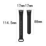 For Samsung Galaxy Fit SM-R370 Silicone Glossy Nail Button Replacement Strap Watchband - Image 2