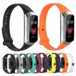 For Samsung Galaxy Fit SM-R370 Silicone Glossy Nail Button Replacement Strap Watchband - Image 3
