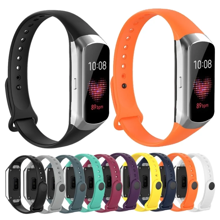 EDA001363501_B2.webp For Samsung Galaxy Fit SM-R370 Silicone Glossy Nail Button Replacement Strap Watchband - Image 3