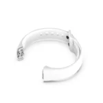 For Samsung Galaxy Fit SM-R370 Silicone Steel Shrapnel Black Buckle Replacement Strap Watchband - Image 4