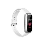 For Samsung Galaxy Fit SM-R370 Silicone Steel Shrapnel Black Buckle Replacement Strap Watchband - Image 5